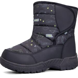 New! Dinosaur boys snow boots warm winter shoes outdoor  toddler little kid